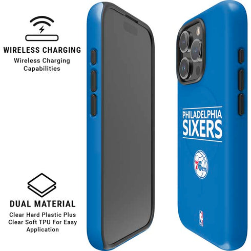 NBA Philadelphia 76ers Standard - Blue iPhone 16 Pro Max Magsafe Impact Case